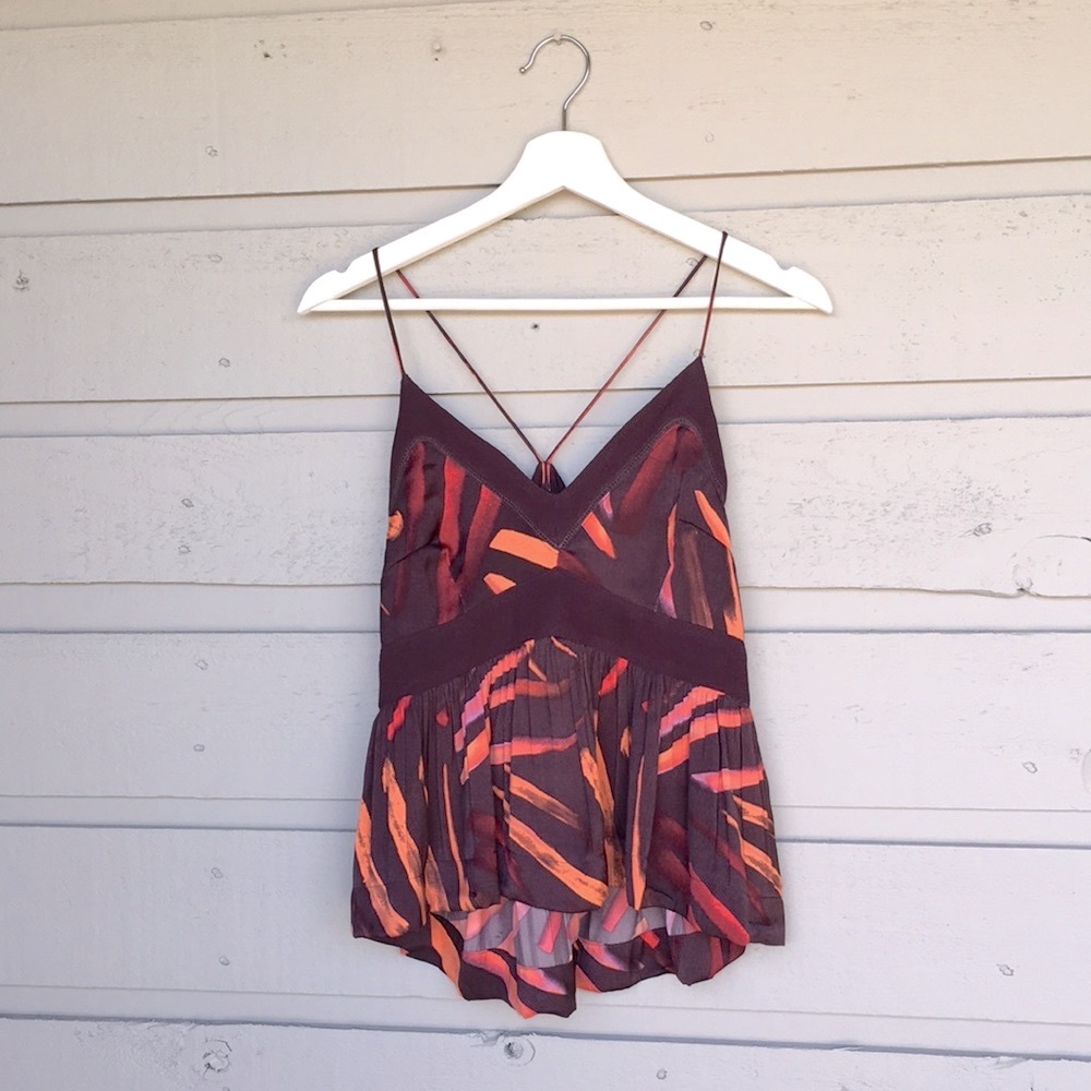 😍HP😍FREE PEOPLE SILKY SULTRY TOP WITH SPAGHETTI STRAPS SIDE ZIPPER DRESSY/CASUAL